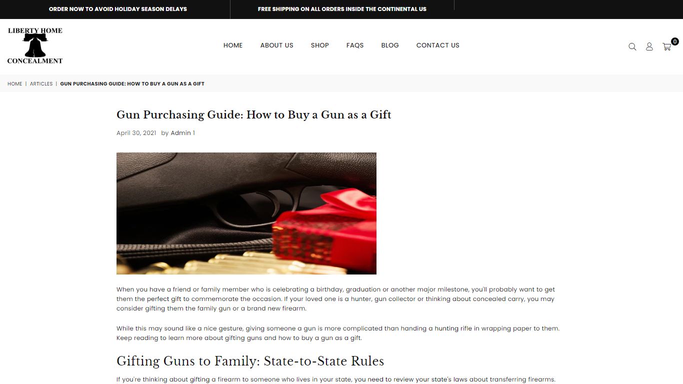 Gun Purchasing Guide: How to Buy a Gun as a Gift - Liberty Home Concealment